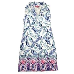 Lilly Pulitzer Tisbury Sleeveless Shift Dress Resort White Flock Together Sz S